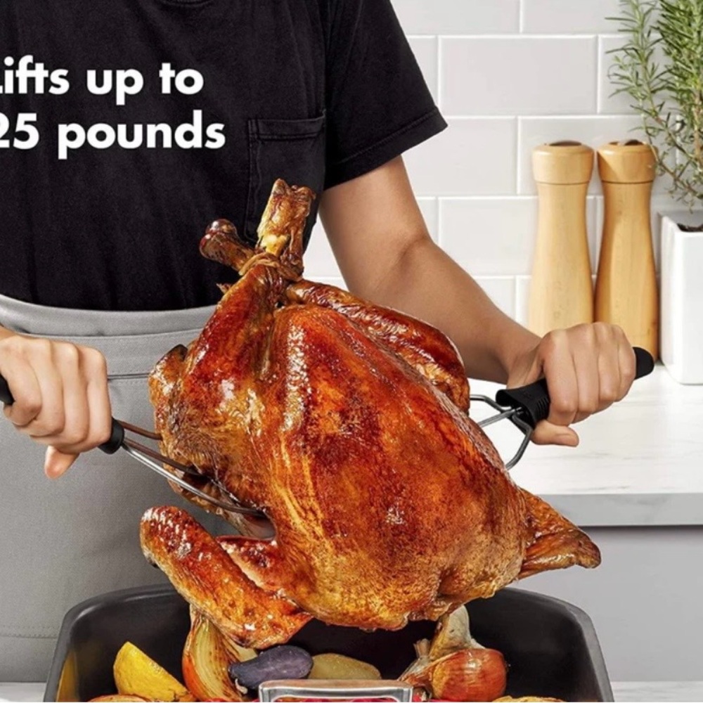 OXO SoftWorks Black Turkey and Roast Lifters - Picture 4 of 5